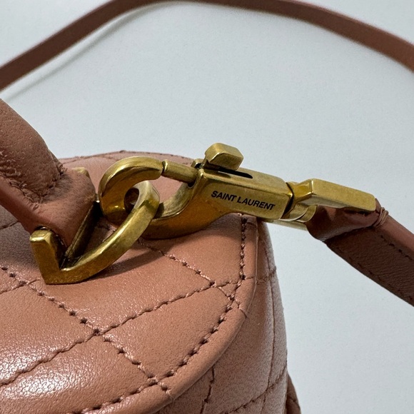 Saint Laurent YSL Gaby Mini Vanity Bag in Lambskin Barely Pink Gold - Picture 5 of 10